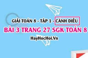 Giải bài 3 trang 27 Toán 8 Tập 1 SGK Cánh Diều